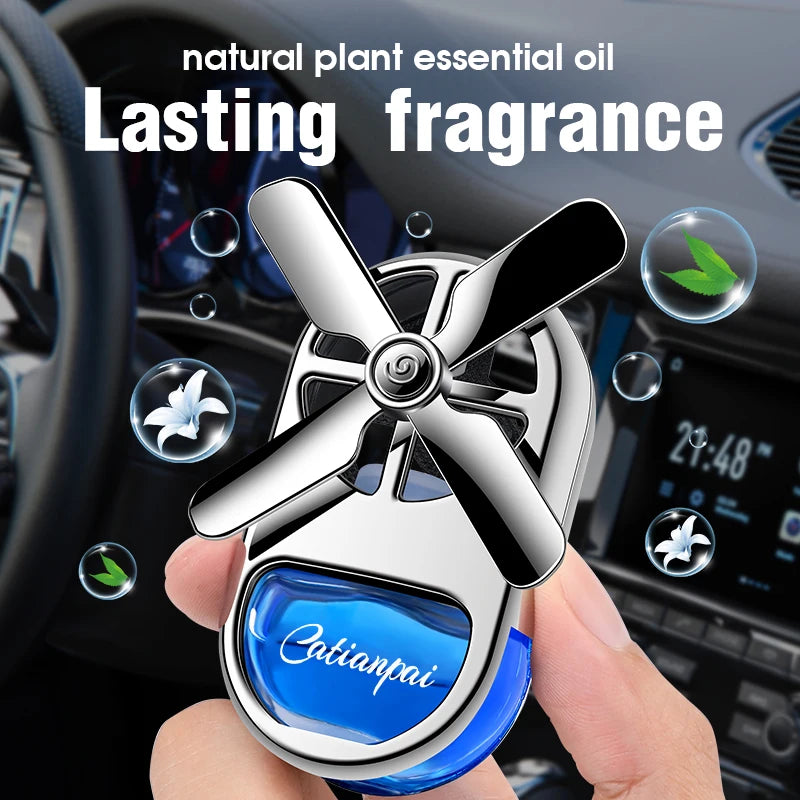 Car Aromatherapy Air Freshener Rotating Propeller Vent Fragrance