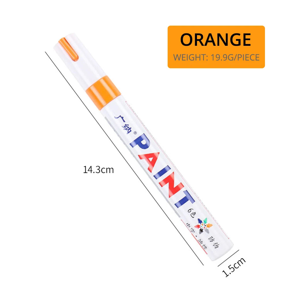 1pcs White Waterproof Cars Wheel Tire Oily Mark Pen Auto Rubber Tyre Paint