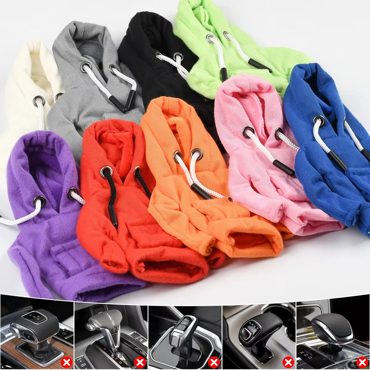 Car Gear Shift Hoodie Cover Shift Cover Gear Handle Fits Manual Automatic