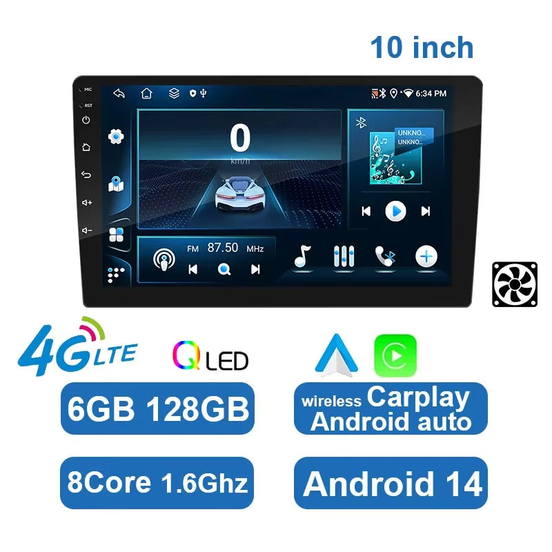 ESSGOO 7 9 10" Car Radio Android Auto Carplay Car Stereo Multimedia Player
