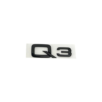 4 Ring Logo ABS Black Car Hood Front Grille Emblem Rear Trunk Badge Sticker