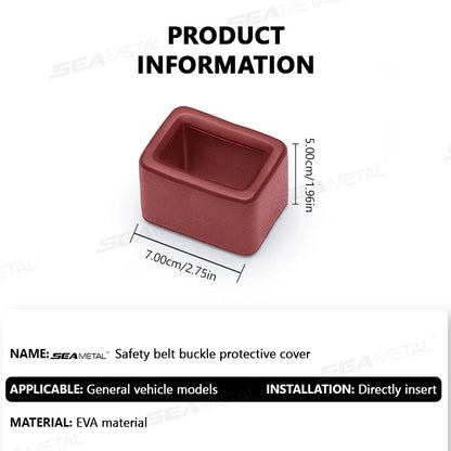 SEAMETAL Car Seat Belt Buckle Cover Anti Scratch Seatbelt Button Protector