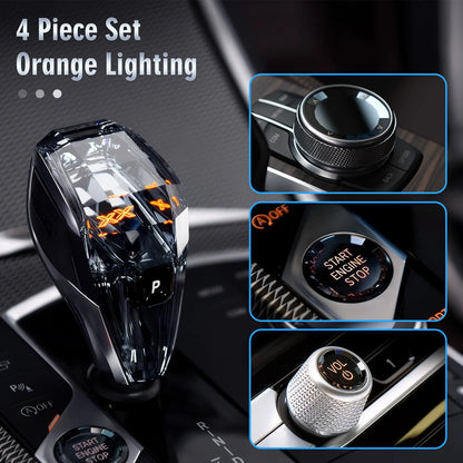 4pcs/Set Crystal Gear Shift Knob Lever For BMW G20 G21 IX3 G08 X3 G01 X6