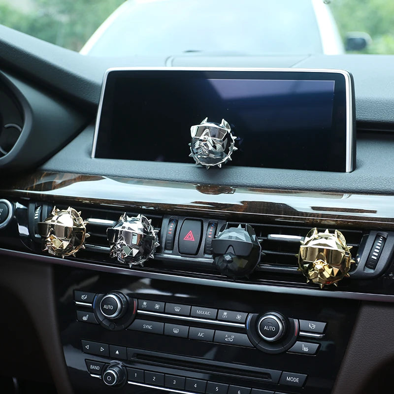 NO PERFUME Bulldog Air Freshener Car Perfume Car Car Vent Clip Bulldog