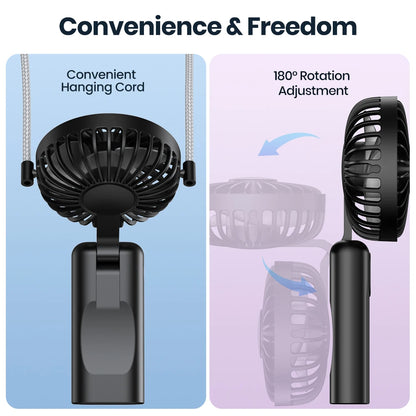 TOPK 5000mah Rechargeable Mini Desk Fan