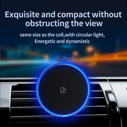 LED/RGB Magnetic Car Wireless Charger For iPhone 12 13 14 15 Pro Max