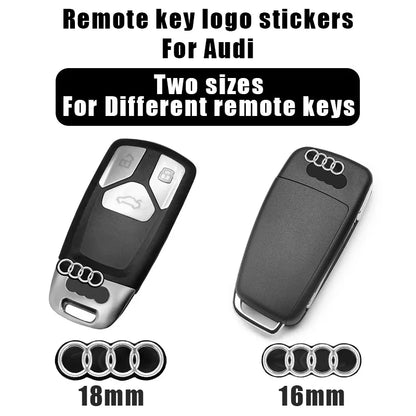 Car Logo Remote Control Key Badge Sticker For Audi Q5 Q3 Q2 Q7 A3 B5 B6 B7