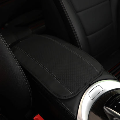 1 PU Comfortable Embossed Waterproof Anti-fouling Car Armrest Cushion