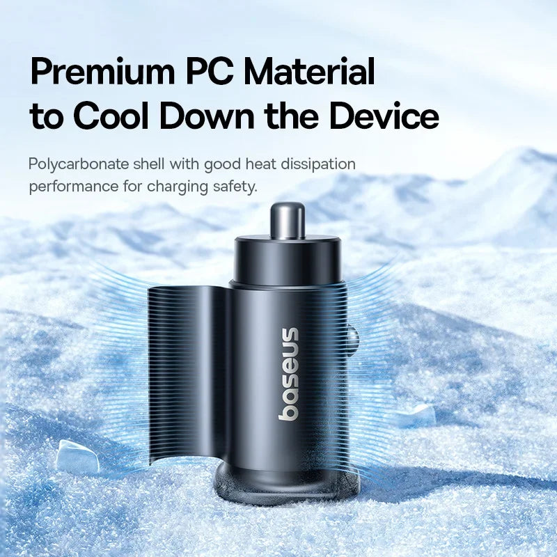 Baseus 30W Car Charger Fast Charging Dual Port USB Type-C PD QC FCP AFC For